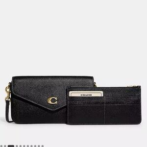 Coach crossgrain leather wyn crossbody with removable card case